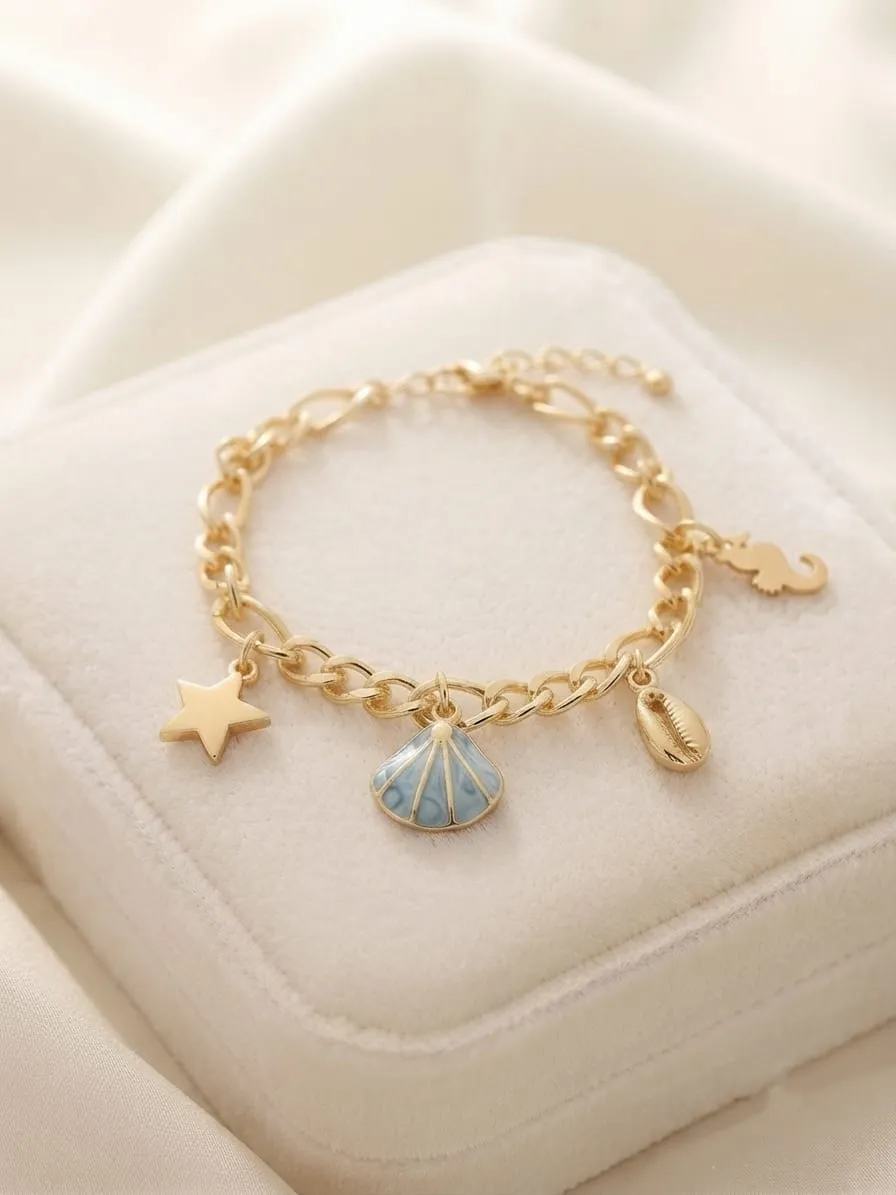 Coastal SeaShell Charm Bracelet photo 5