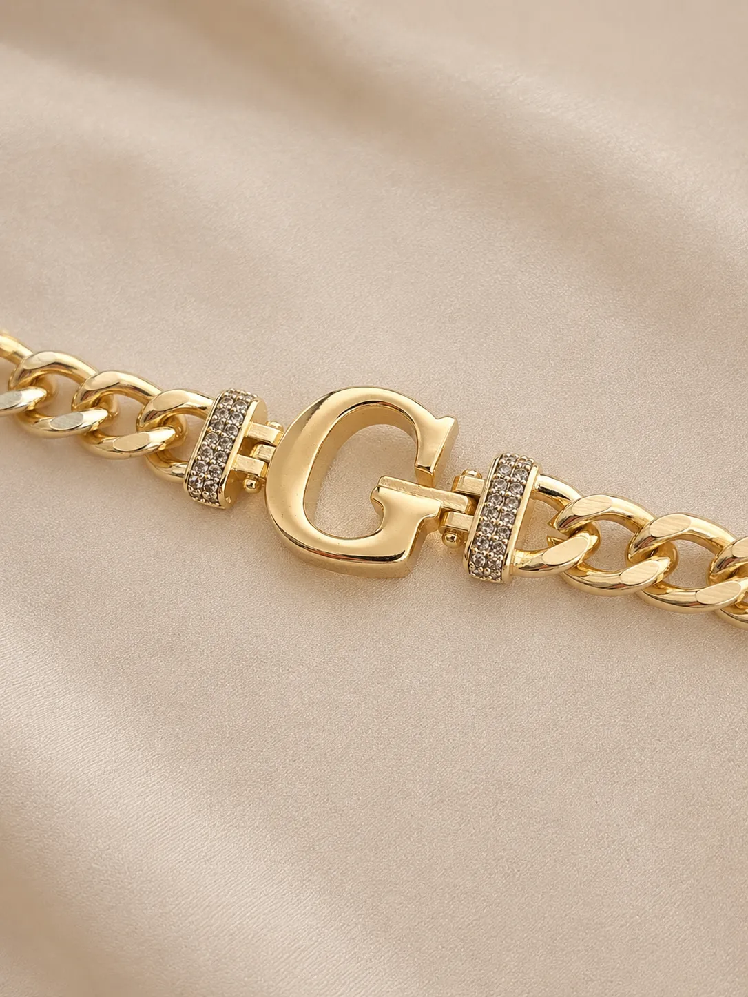 Letter Initial Curb Bracelet G