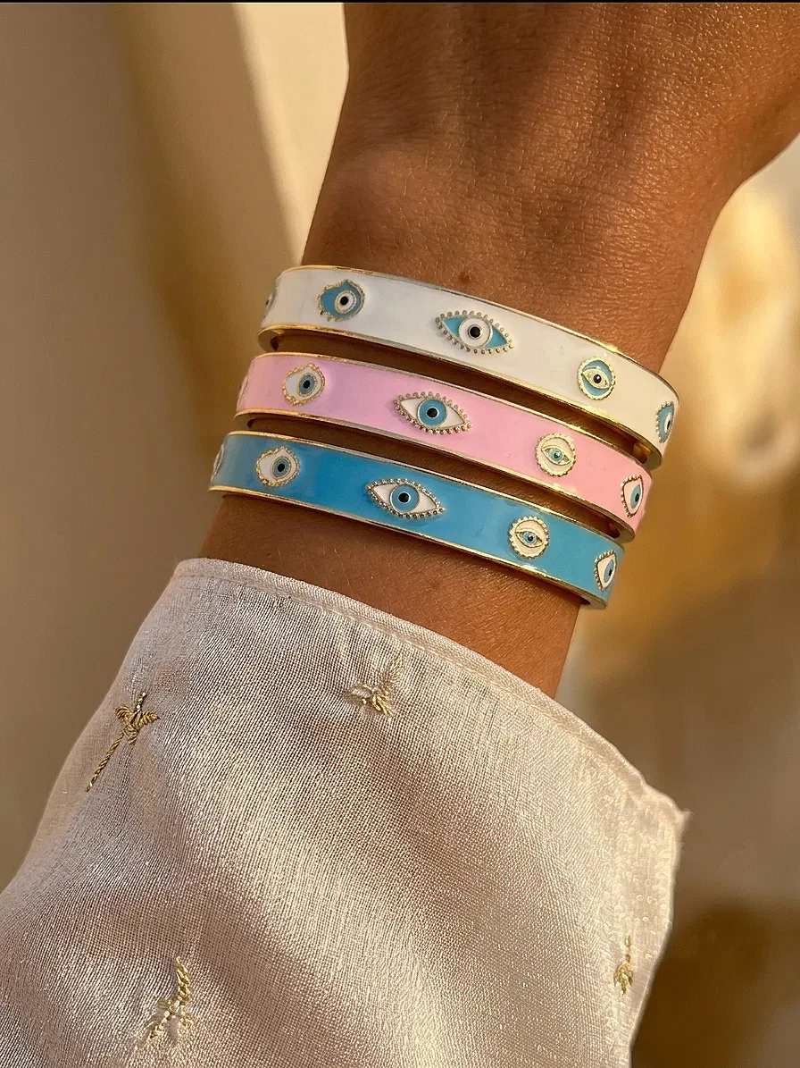 hamsa enamel bangles